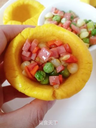 什锦南瓜小窝头（聚宝盆）的做法步骤：14