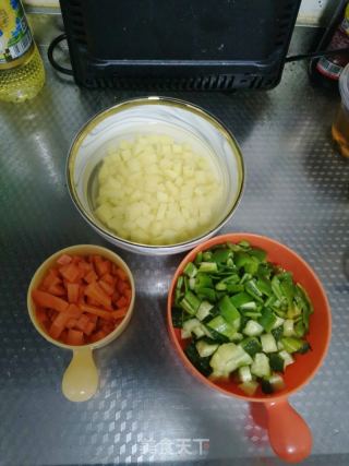 炒四丁的做法步骤：1