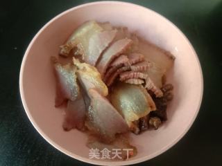 腊肉炒上海青梗的做法步骤：4