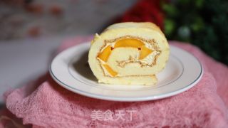芒果蛋糕卷的做法步骤：16