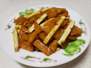 南瓜炒豆干的做法步骤：5