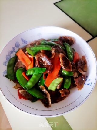 腊肠炒荷兰豆的做法步骤：6