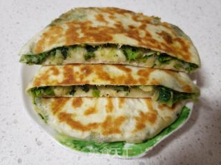 白菜虾皮发面馅饼的做法步骤：10
