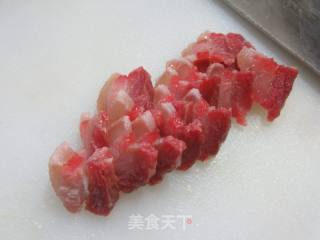 风干肉炒双笋的做法步骤：6