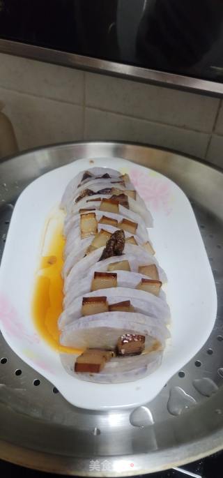 腊肉蒸芋头的做法步骤：6
