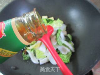 豆腐炒黄心菜的做法步骤：7