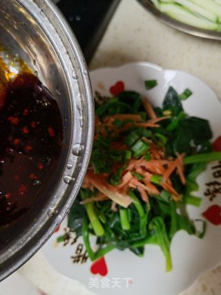 酱醋凉拌菠菜的做法步骤：4
