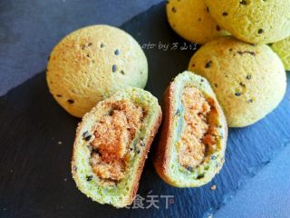 香兰肉松麻薯包的做法步骤：10