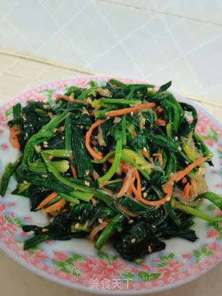 菠菜拌粉丝的做法步骤：17
