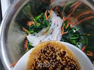 菠菜拌粉丝的做法步骤：16
