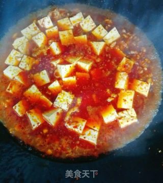 肉末麻辣豆腐的做法步骤：5