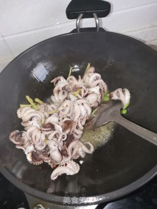 蒜苗八爪鱼的做法步骤：4