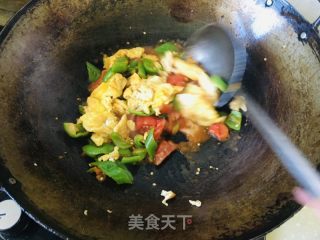 西红柿青椒炒鸡蛋的做法步骤：12