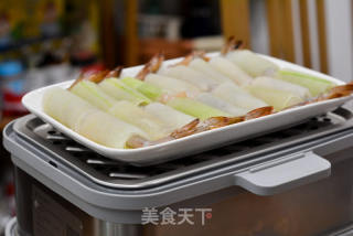 清蒸冬瓜虾仁卷的做法步骤：9