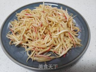 凉拌红皮萝卜丝的做法步骤：5