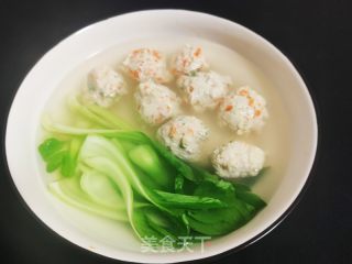 鸡肉丸青菜汤的做法步骤：14
