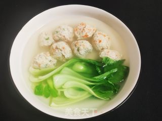 鸡肉丸青菜汤的做法步骤：12