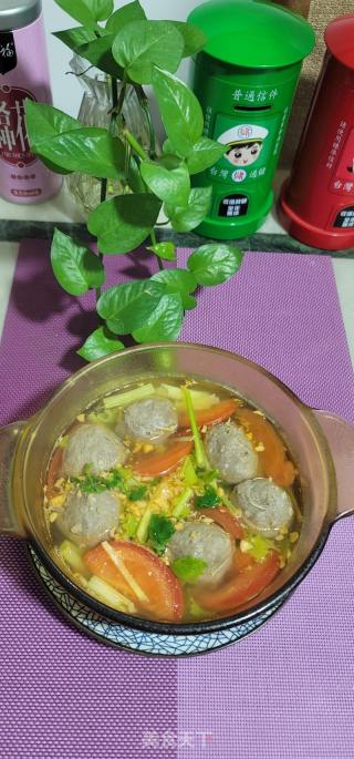 番茄香芹牛肉丸子汤的做法步骤：7