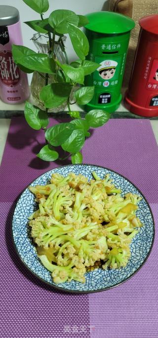 蚝油花菜的做法步骤：9