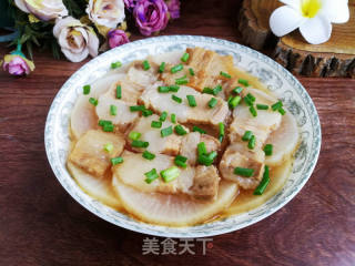 回锅肉蒸萝卜的做法步骤：10