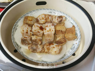 回锅肉蒸萝卜的做法步骤：9