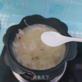 白萝卜虾干粥的做法步骤：10