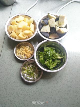 减油地三鲜的做法步骤：3