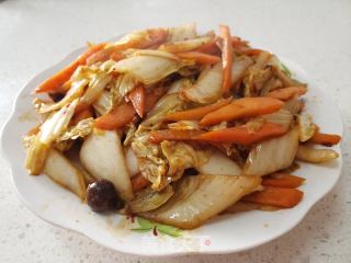 辣瓣酱炒白菜的做法步骤：5
