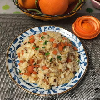 腊肉胡萝卜炒饭的做法步骤：10