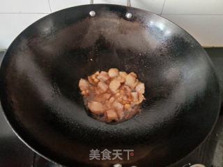 五花肉炒西蓝花的做法步骤：8