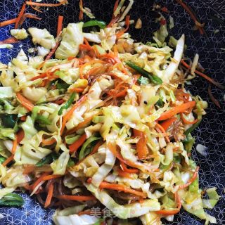 包菜炒红薯粉的做法步骤：10