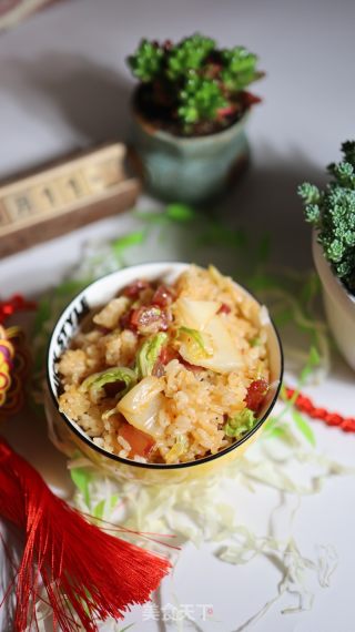 香肠泡菜炒饭的做法步骤：8