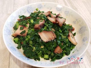 腊肉炒萝卜缨的做法步骤：11