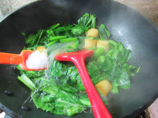 干贝烧油菜蕻煮粉丝的做法步骤：6