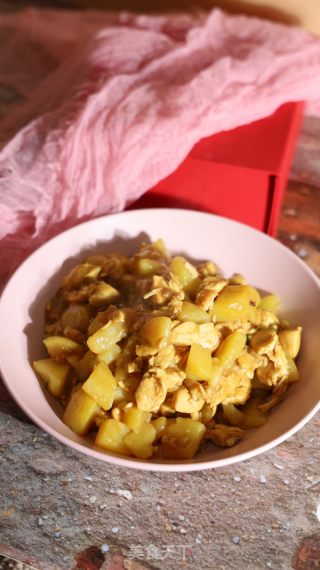 鸡胸肉咖喱土豆的做法步骤：7