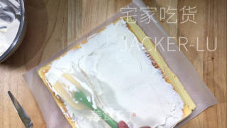 家常虎皮蛋糕卷，第一次做丑了点，但是很好吃哦，虎年要虎虎生威，快来做一个吧。的做法步骤：19