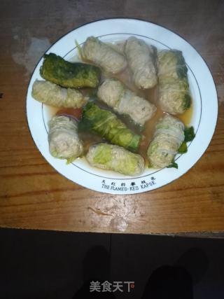 白菜肉卷的做法步骤：15