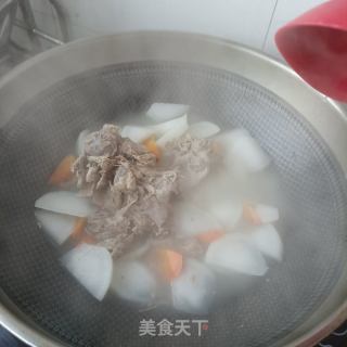 “羊肉”白萝卜炖羊肉骨的做法步骤：5