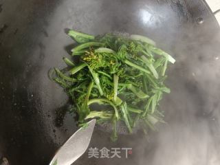素炒菜心的做法步骤：3