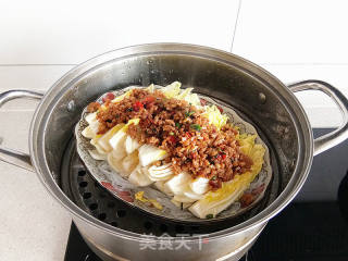 蒜蓉肉末蒸娃娃菜的做法步骤：8