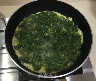 小茴香煎蛋的做法步骤：7
