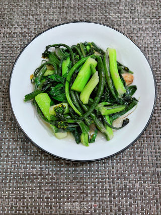 猪油炒红菜苔的做法步骤：9