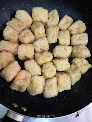 煎酿油豆腐的做法步骤：5