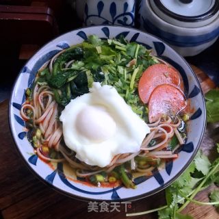 菠菜鸡蛋酸汤面的做法步骤：9