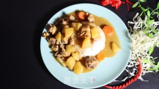 土豆鸡肉咖喱盖饭的做法步骤：6