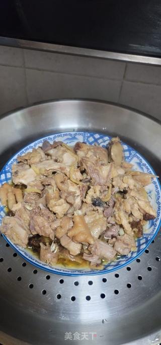 鹿茸菇蒸鸡的做法步骤：6