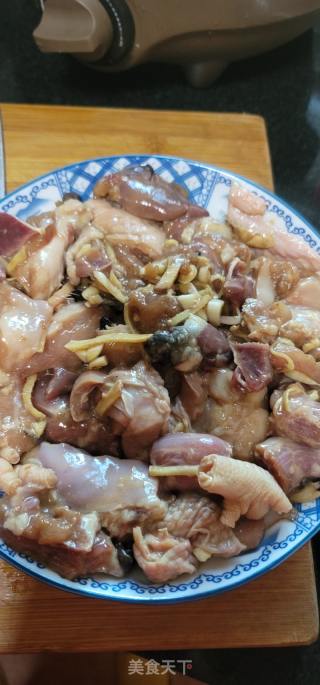 鹿茸菇蒸鸡的做法步骤：4