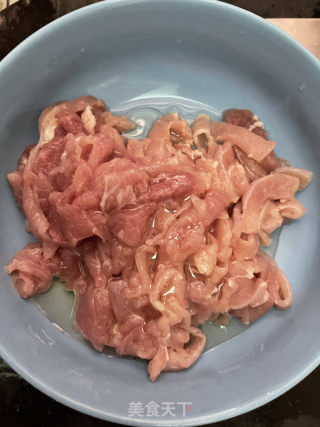 芥蓝肉片的做法步骤：2