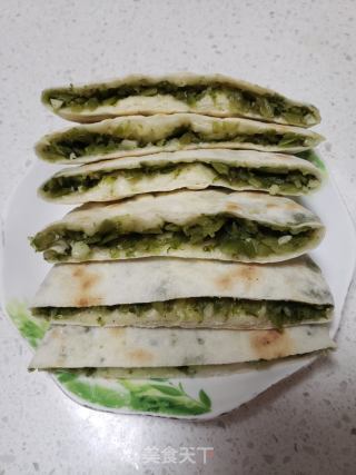 红薯梗馅发面饼的做法步骤：15