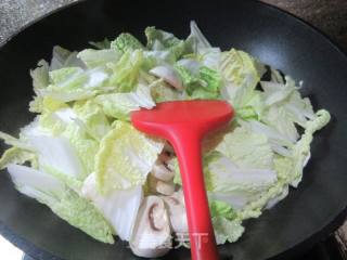 蘑菇炒黄心菜的做法步骤：4